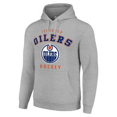 Edmonton Oilers Starter Logo Pullover Hoodie - Heather Gray | NHL Clearance