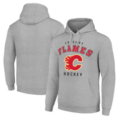 Calgary Flames Starter Logo Pullover Hoodie - Heather Gray | NHL near me