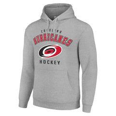Carolina Hurricanes Starter Logo Pullover Hoodie - Heather Gray | NHL Clearance