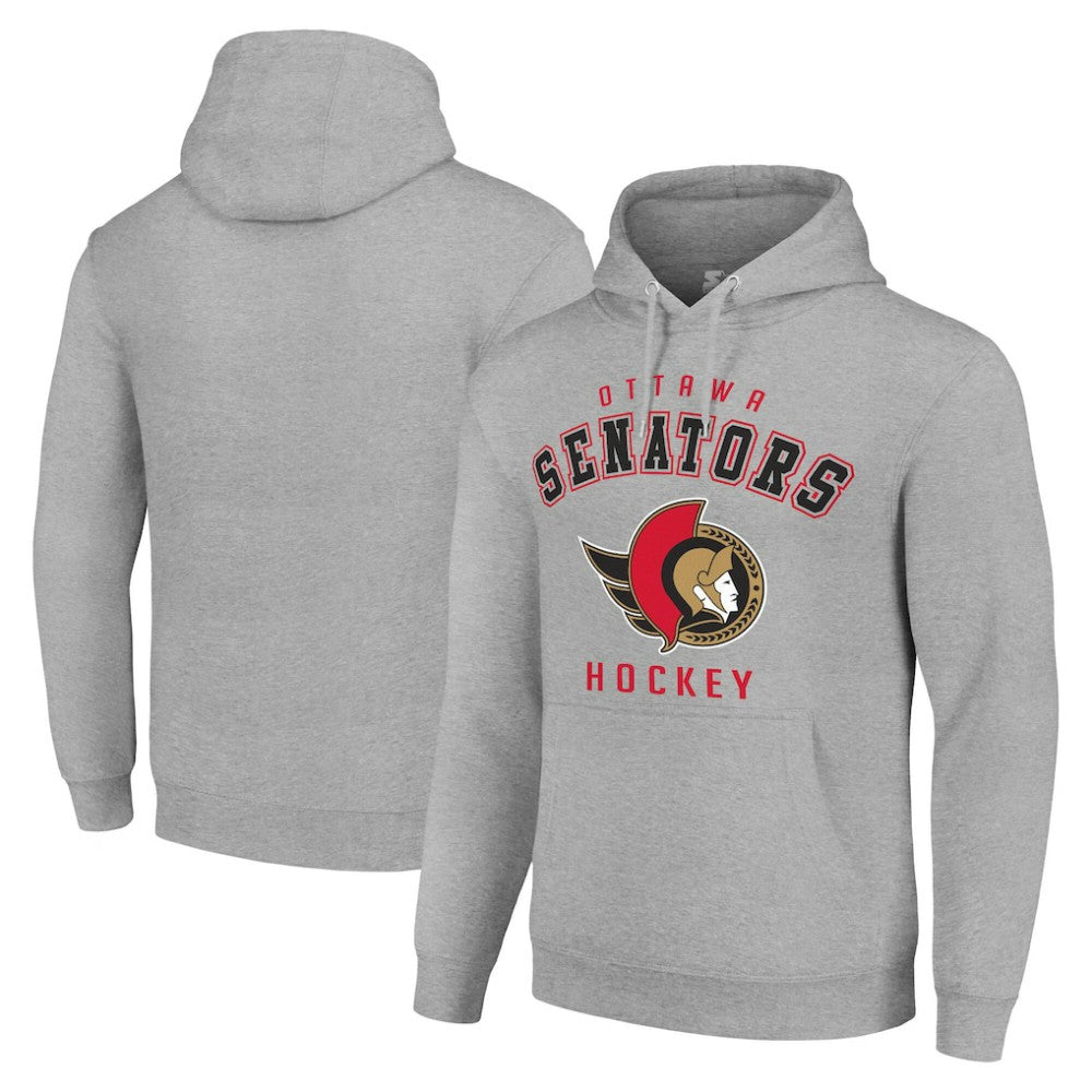 Ottawa Senators Starter Logo Pullover Hoodie - Heather Gray | NHL on sale