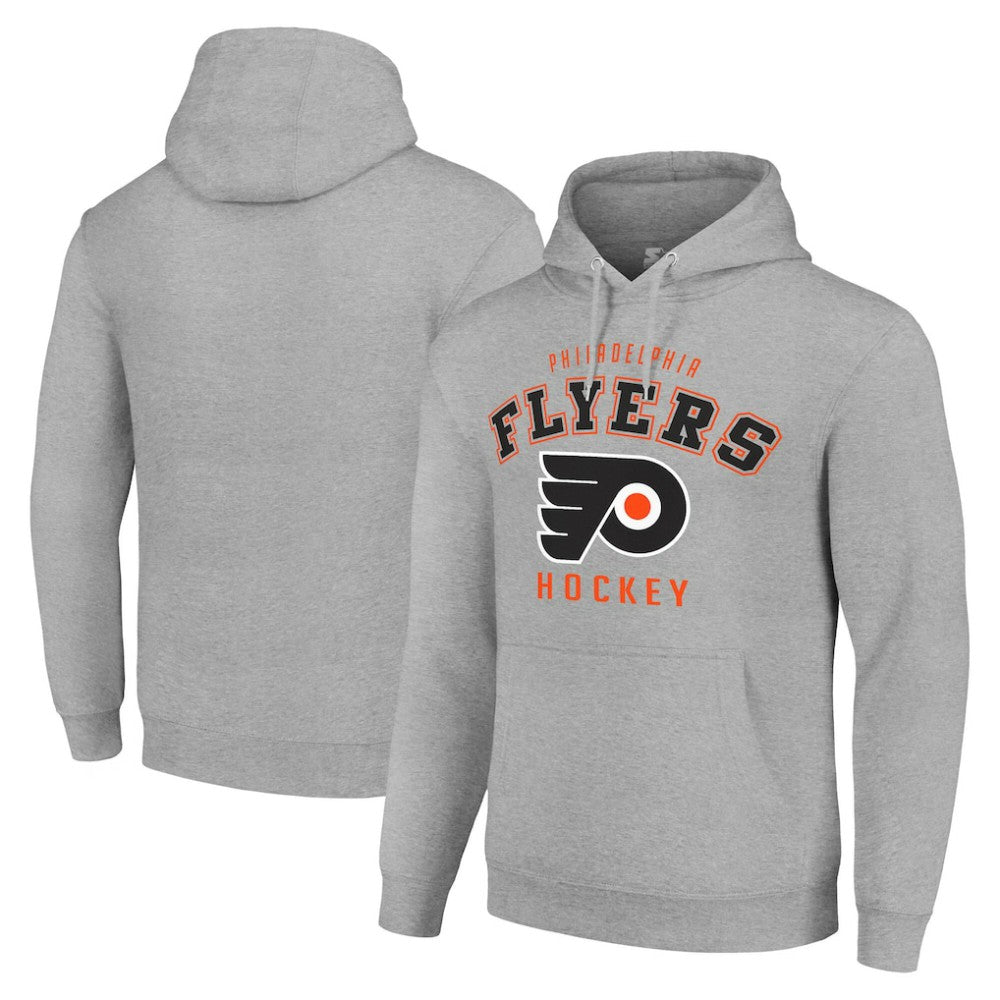 Philadelphia Flyers Starter Logo Pullover Hoodie - Heather Gray | NHL Lifestyle