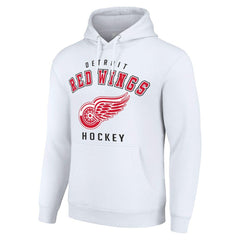 Detroit Red Wings Starter Logo Pullover Hoodie - White | NHL Clearance