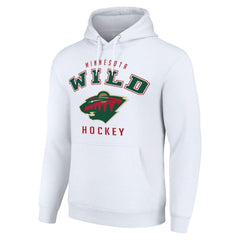 Minnesota Wild Starter Logo Pullover Hoodie - White | NHL Clearance