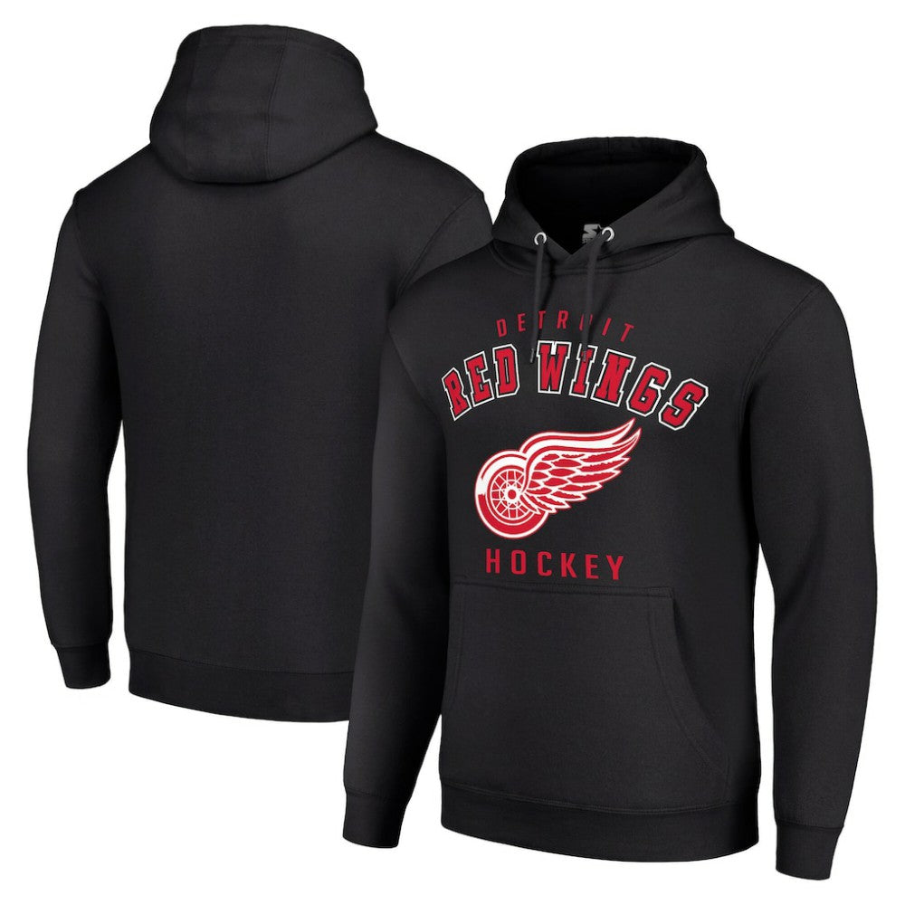 Detroit Red Wings Starter Logo Pullover Hoodie - Black | NHL discount
