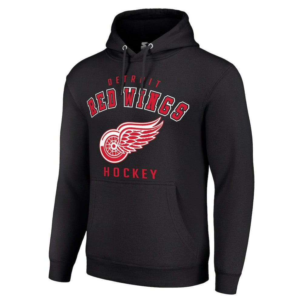 Detroit Red Wings Starter Logo Pullover Hoodie - Black | NHL discount