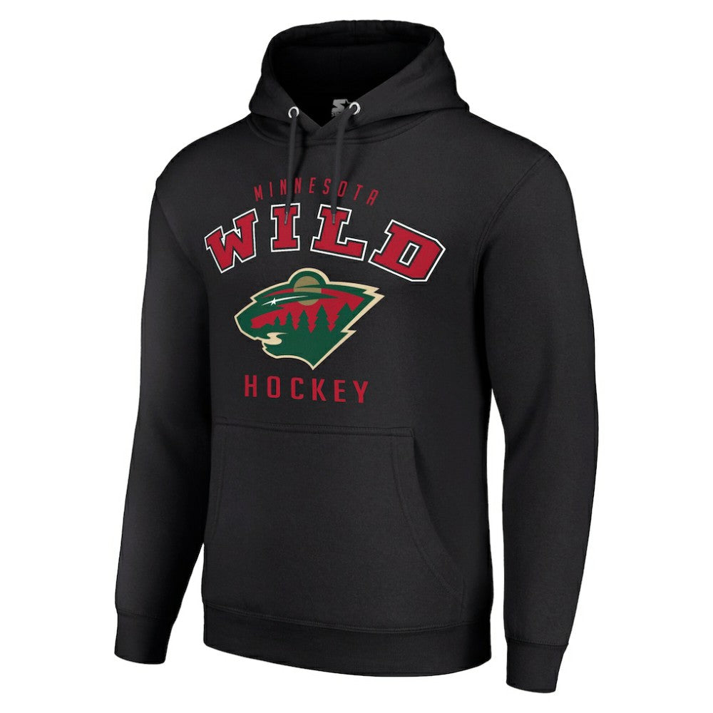 Minnesota Wild Starter Logo Pullover Hoodie - Black | NHL on sale