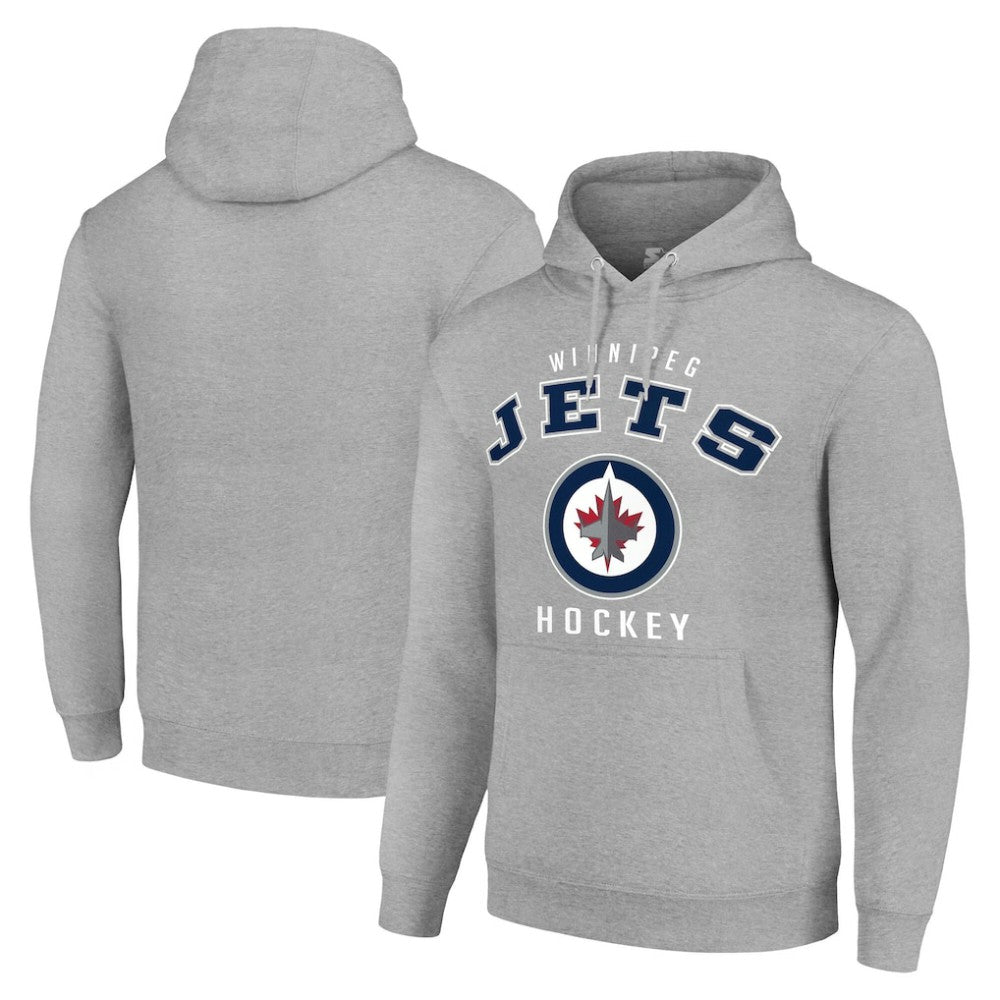 Winnipeg Jets Starter Logo Pullover Hoodie - Heather Gray | NHL discount