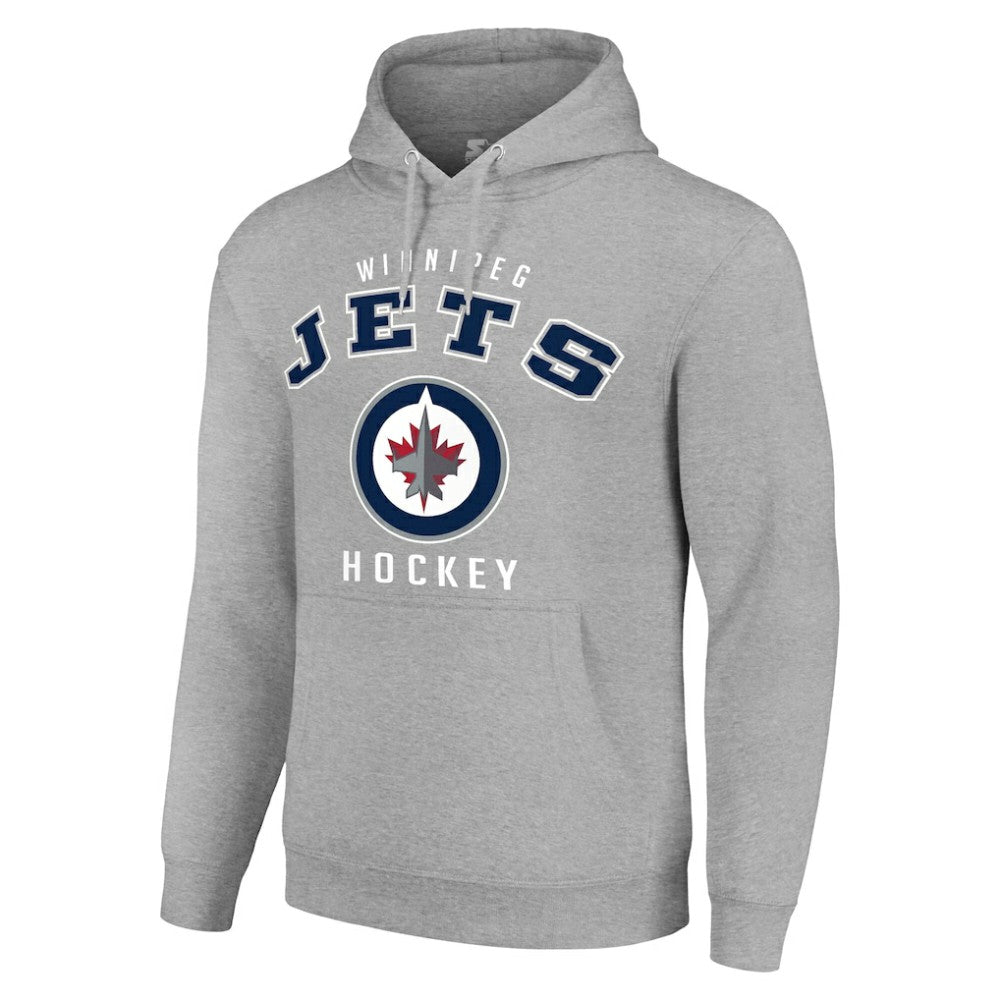 Winnipeg Jets Starter Logo Pullover Hoodie - Heather Gray | NHL discount