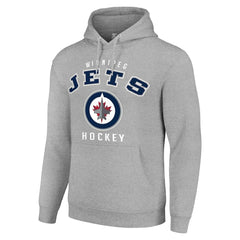 Winnipeg Jets Starter Logo Pullover Hoodie - Heather Gray | NHL discount