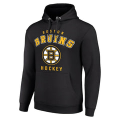 Boston Bruins Starter Logo Pullover Hoodie - Black | NHL Clearance