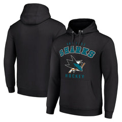 San Jose Sharks Starter Logo Pullover Hoodie - Black | NHL Lifestyle