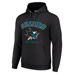 San Jose Sharks Starter Logo Pullover Hoodie - Black | NHL Lifestyle