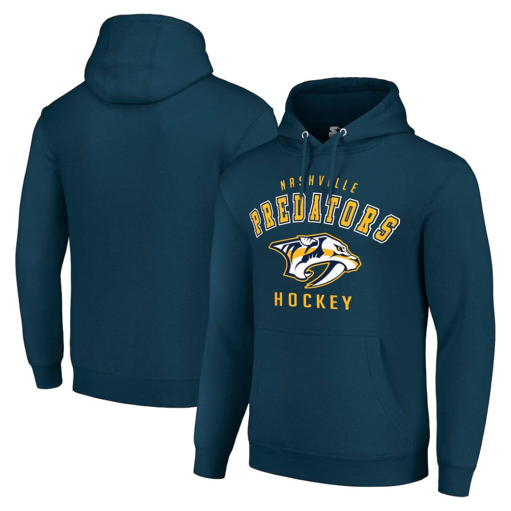 Nashville Predators Starter Logo Pullover Hoodie - Navy | NHL on sale