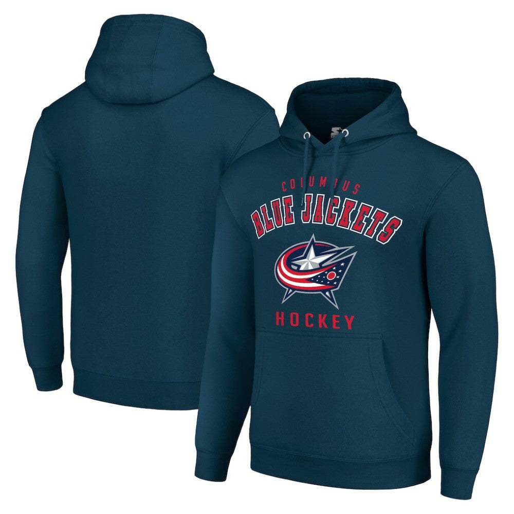 Columbus Blue Jackets Starter Logo Pullover Hoodie - Navy | NHL discount