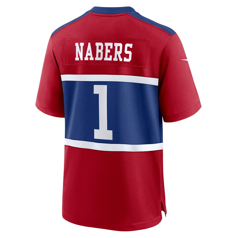 Malik Nabers New York Giants Alternate Game Jersey - Century Red - Nike