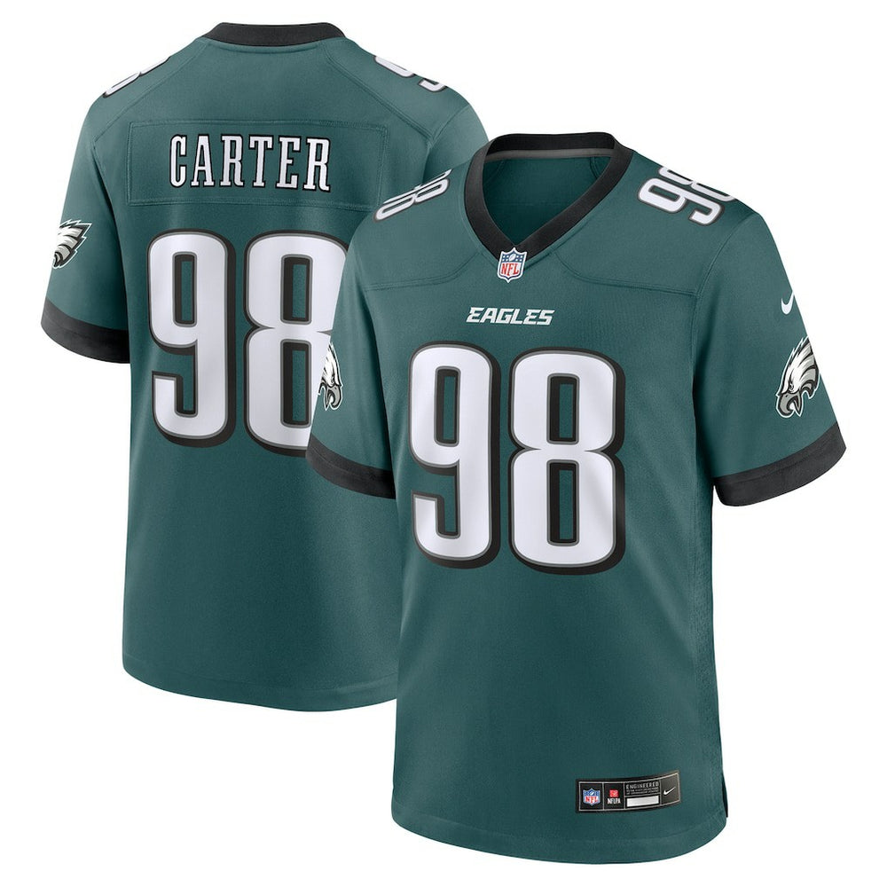Jalen Carter Philadelphia Eagles Team Game Jersey - Midnight Green - Nike