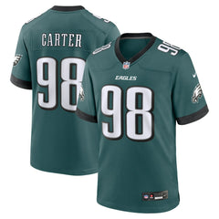 Jalen Carter Philadelphia Eagles Team Game Jersey - Midnight Green - Nike