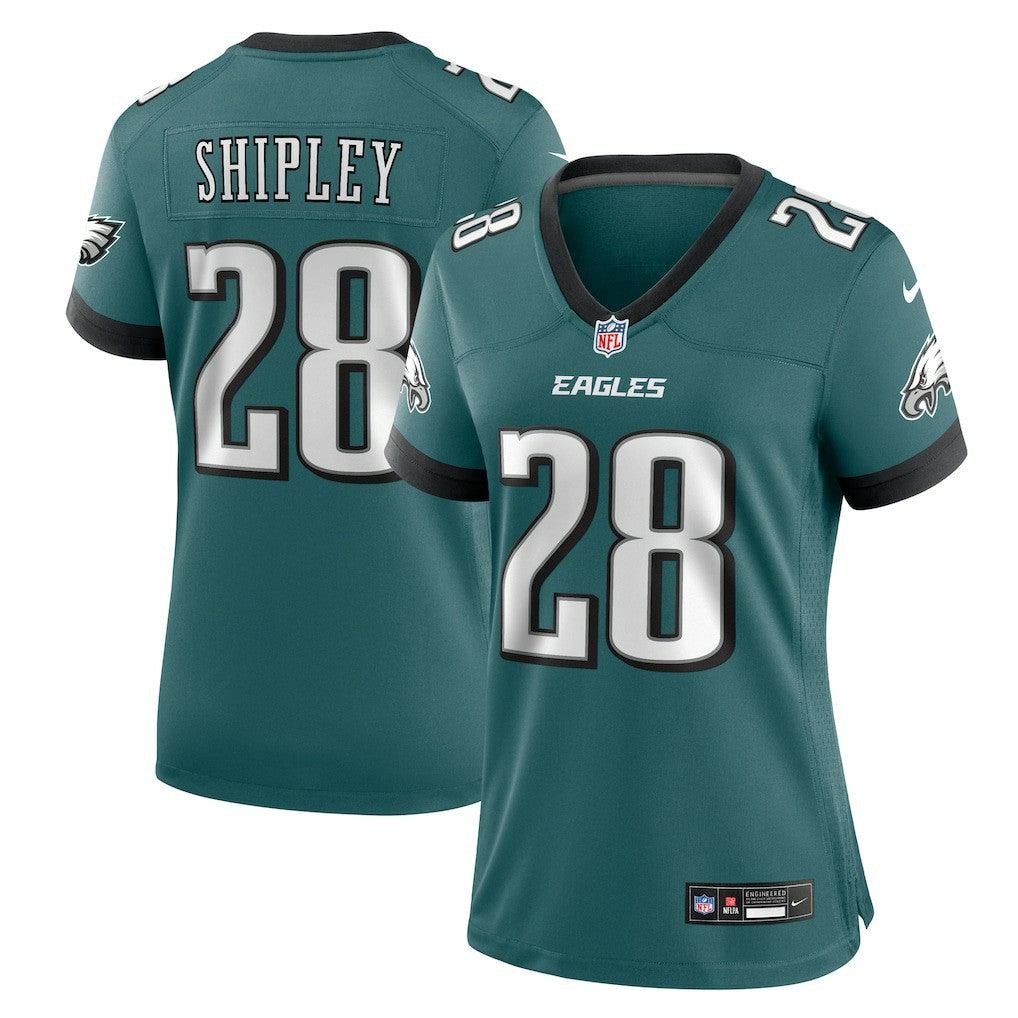 Will Shipley Philadelphia Eagles Women's Team Game Jersey - Midnight Green - Nike