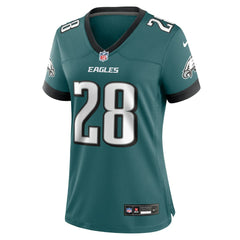 Will Shipley Philadelphia Eagles Women's Team Game Jersey - Midnight Green - Nike