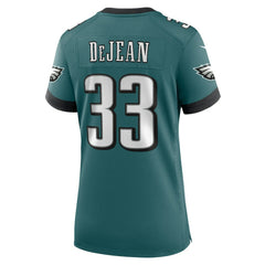 Cooper DeJean Philadelphia Eagles Women's Team Game Jersey - Midnight Green - Nike