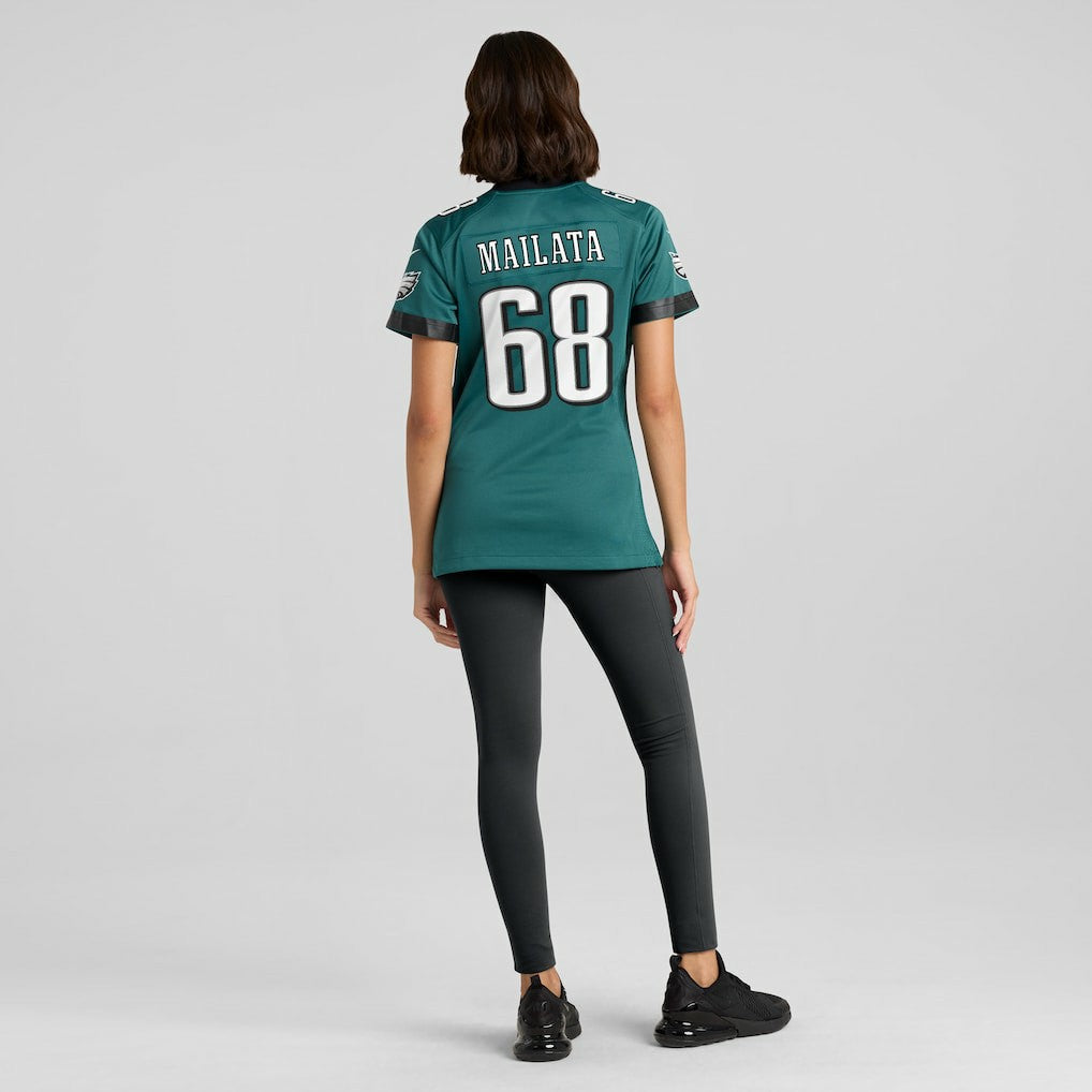 Jordan Mailata Philadelphia Eagles Women's Team Game Jersey - Midnight Green - Nike