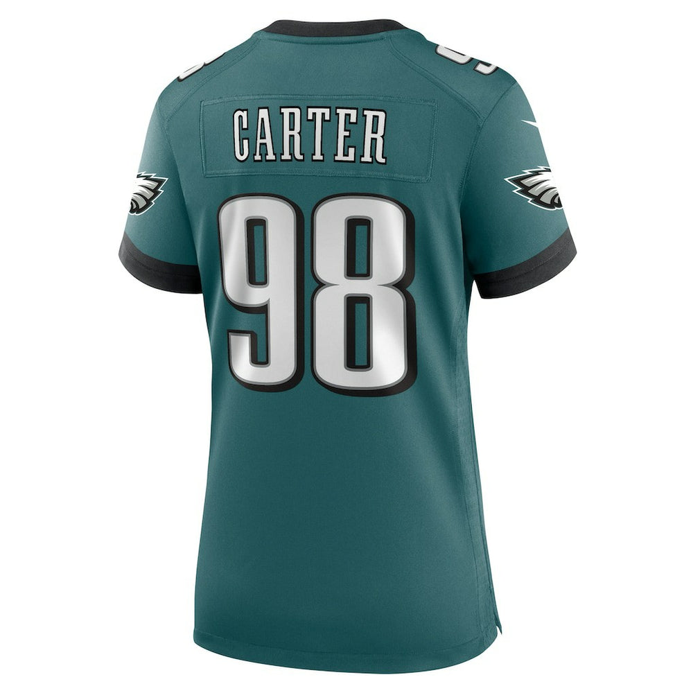 Jalen Carter Philadelphia Eagles Women's Team Game Jersey - Midnight Green - Nike