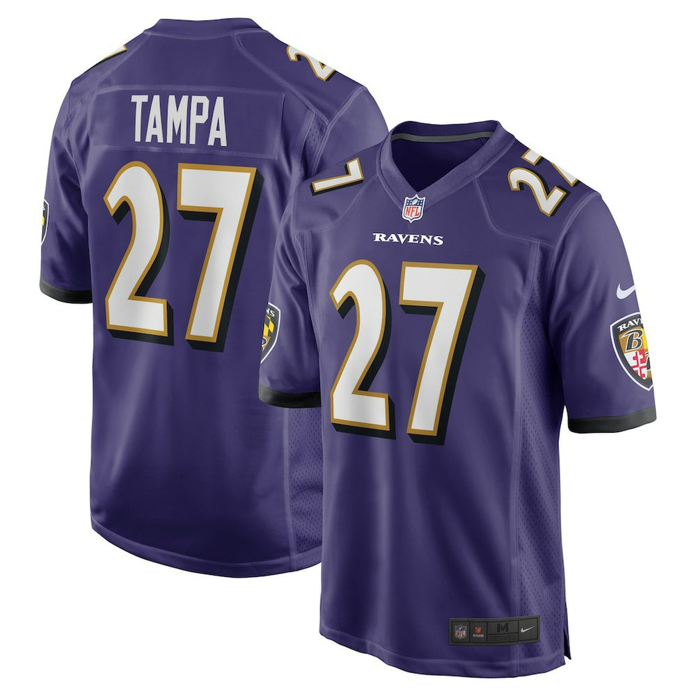 T.J. Tampa Baltimore Ravens Team Game Jersey - Purple - Nike