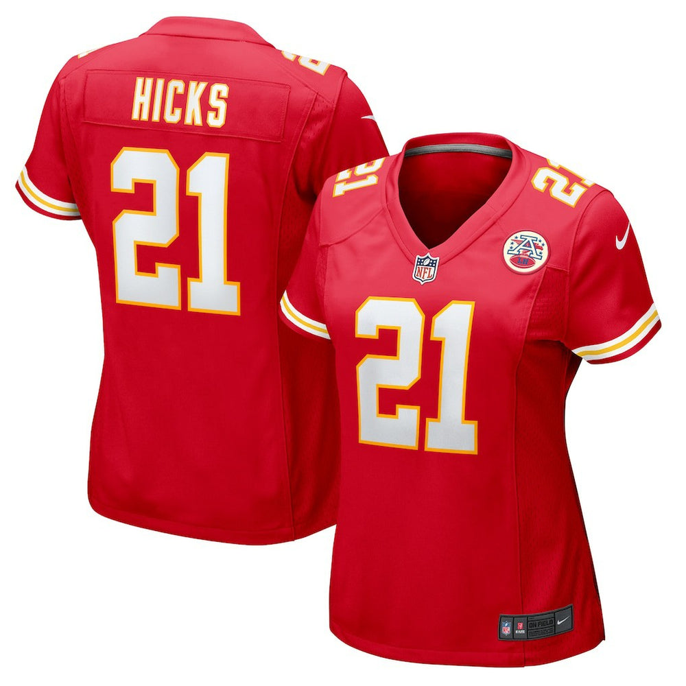 Jaden Hicks Kansas City Chiefs Women's Game Jersey - Red - Nike