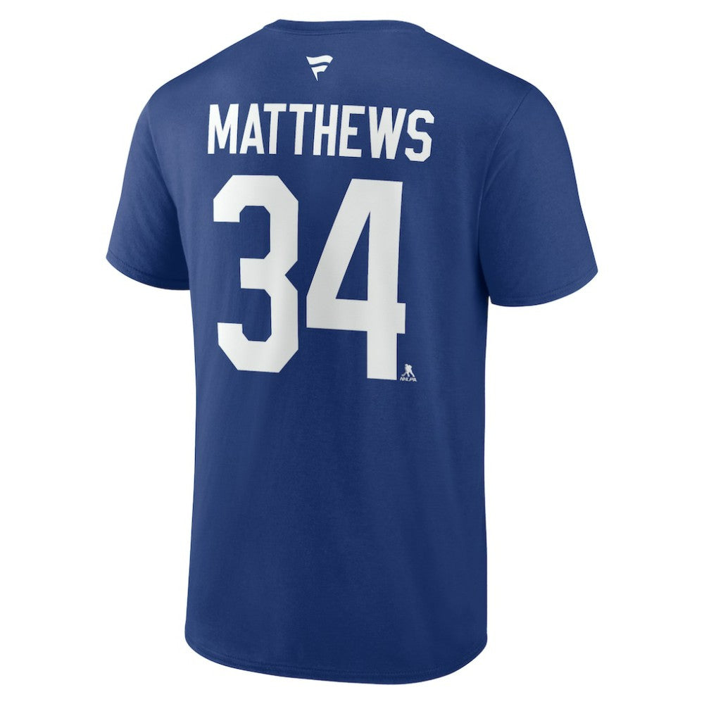 Auston Matthews Toronto Maple Leafs Fanatics Authentic Stack Name & Number T-Shirt - Blue | Fanatics near me