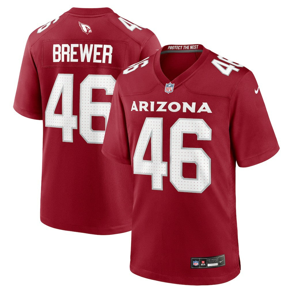 Aaron Brewer Arizona Cardinals Team Game Jersey - Cardinal - Nike