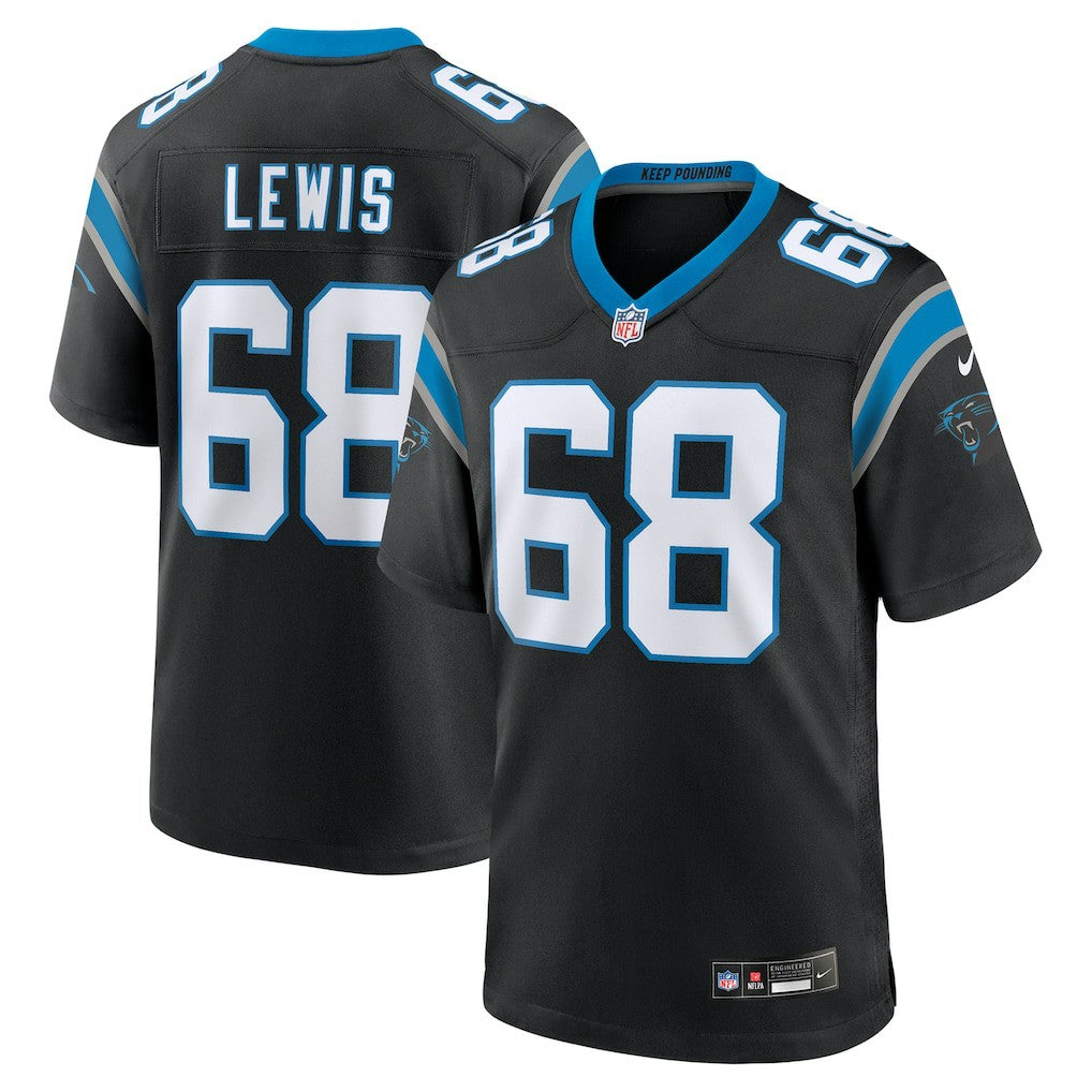 Damien Lewis Carolina Panthers Game Jersey - Black - Nike