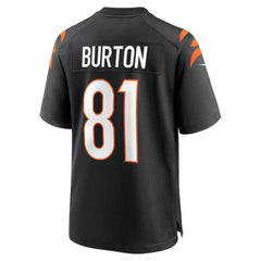 Jermaine Burton Cincinnati Bengals Game Jersey - Black - Nike