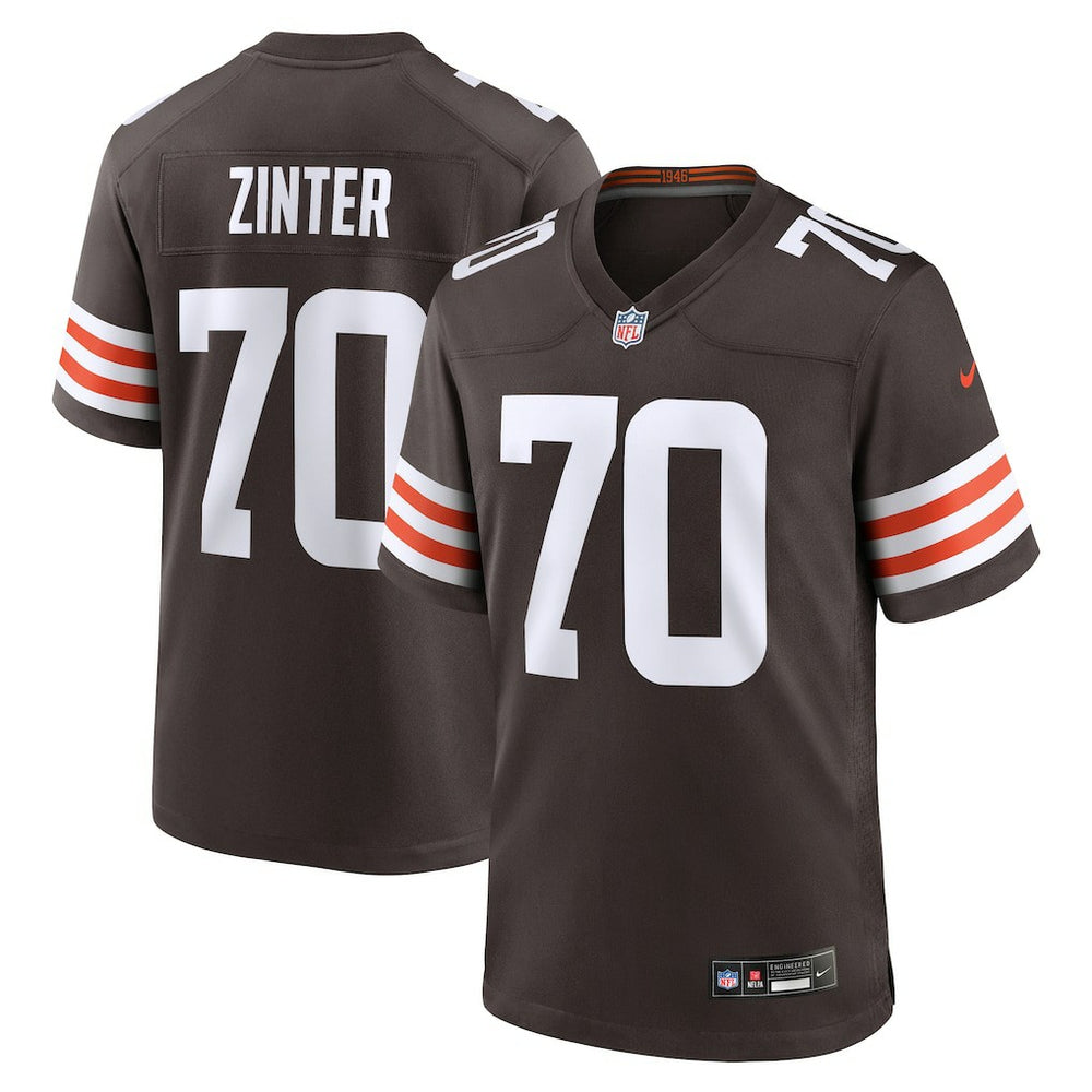 Zak Zinter Cleveland Browns Team Game Jersey - Brown - Nike