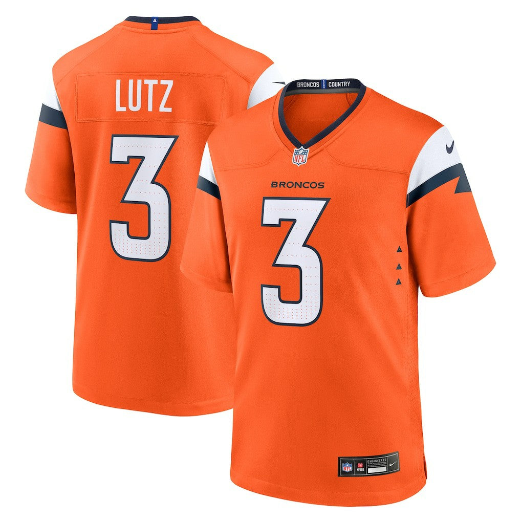 Wil Lutz Denver Broncos Team Game Jersey - Orange - Nike
