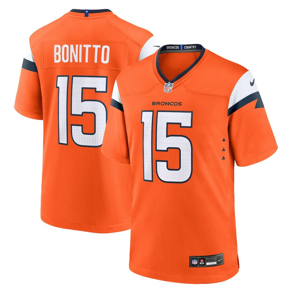 Nik Bonitto Denver Broncos Team Game Jersey - Orange - Nike