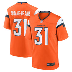 Kris Abrams-Draine Denver Broncos Team Game Jersey - Orange - Nike