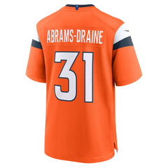 Kris Abrams-Draine Denver Broncos Team Game Jersey - Orange - Nike
