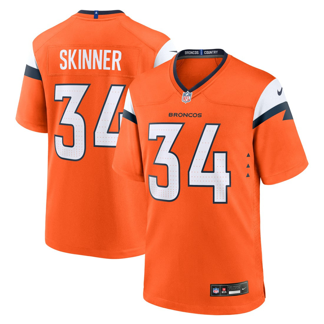 JL Skinner Denver Broncos Team Game Jersey - Orange - Nike