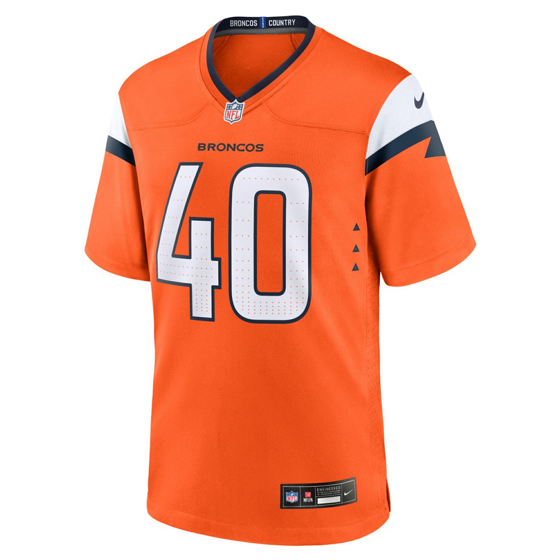 Justin Strnad Denver Broncos Team Game Jersey - Orange - Nike