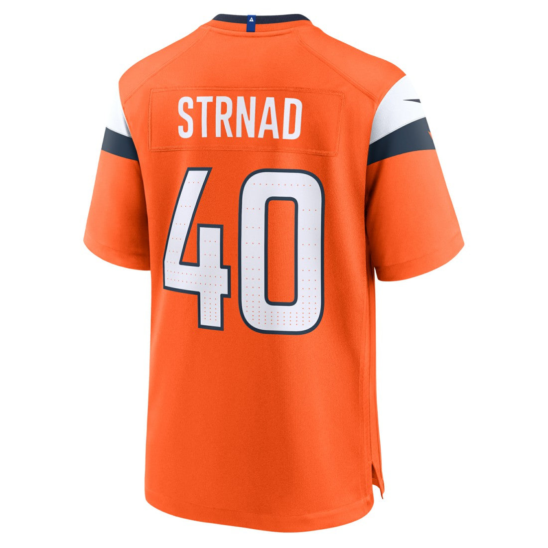 Justin Strnad Denver Broncos Team Game Jersey - Orange - Nike