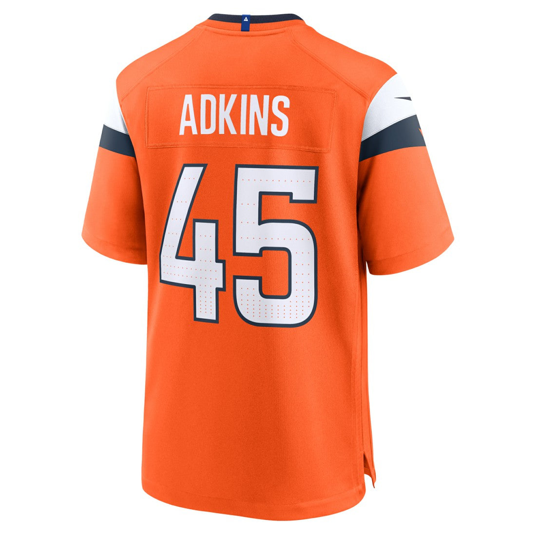 Nate Adkins Denver Broncos Team Game Jersey - Orange - Nike