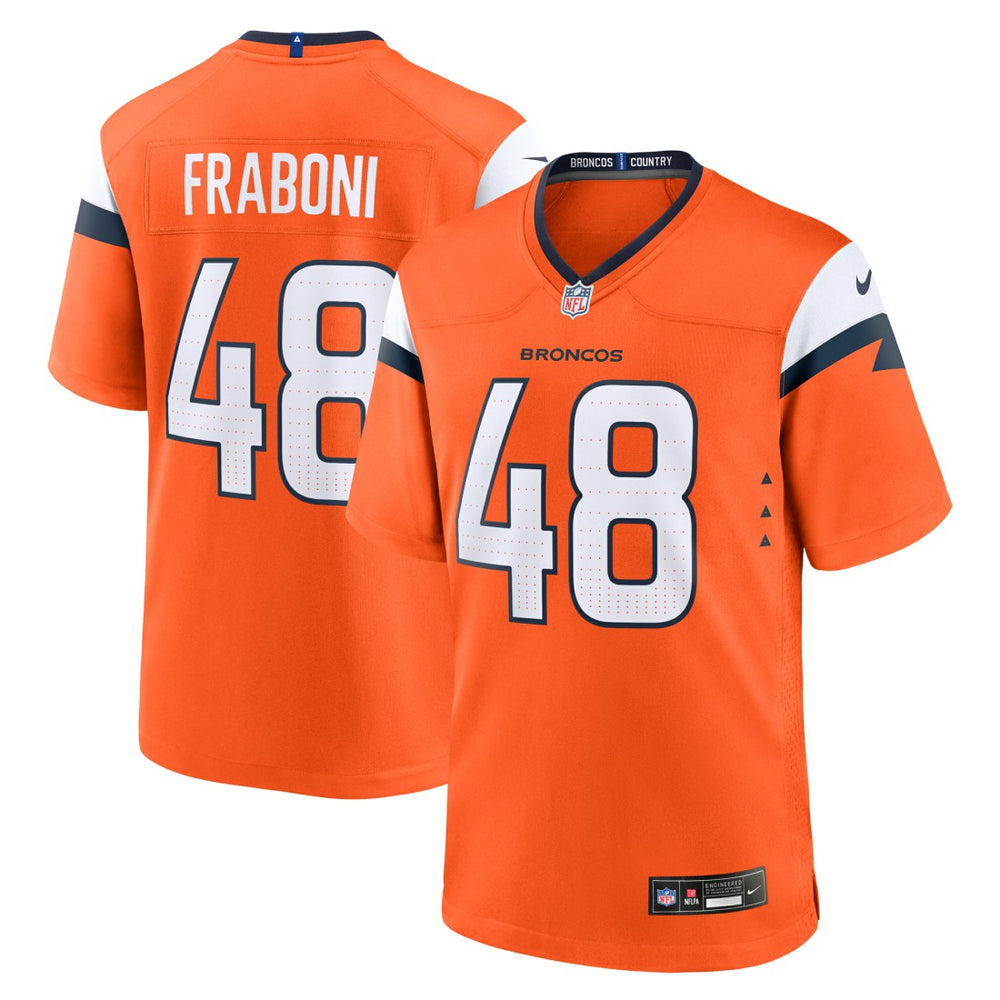 Mitchell Fraboni Denver Broncos Team Game Jersey - Orange - Nike