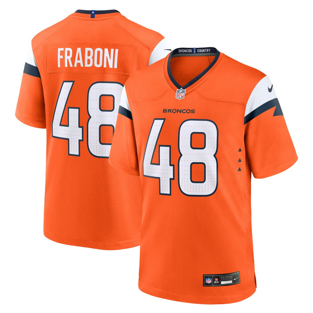 Mitchell Fraboni Denver Broncos Team Game Jersey - Orange - Nike