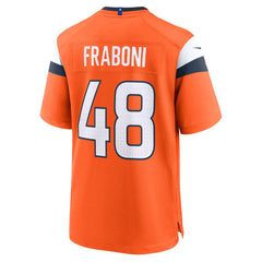 Mitchell Fraboni Denver Broncos Team Game Jersey - Orange - Nike