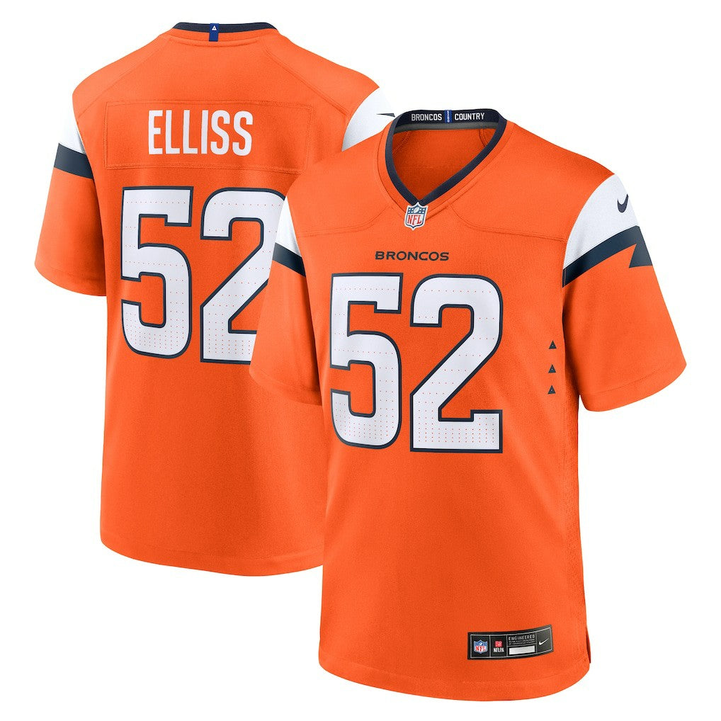 Jonah Elliss Denver Broncos Team Game Jersey - Orange - Nike