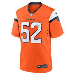 Jonah Elliss Denver Broncos Team Game Jersey - Orange - Nike