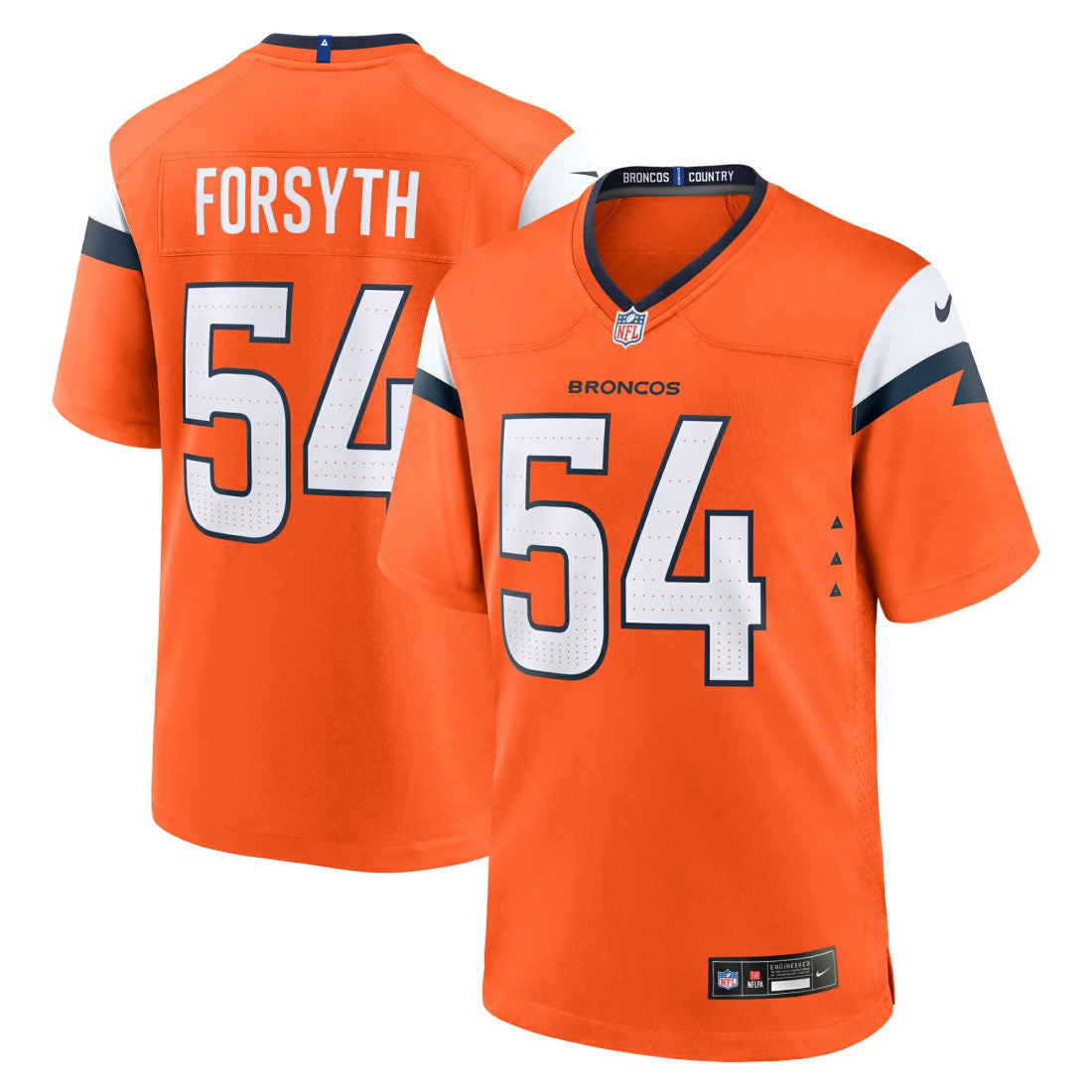Alex Forsyth Denver Broncos Team Game Jersey - Orange - Nike