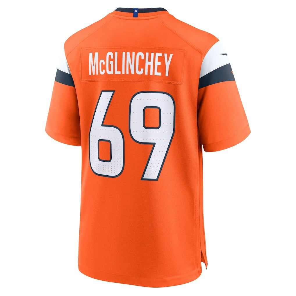 Mike McGlinchey Denver Broncos Team Game Jersey - Orange - Nike
