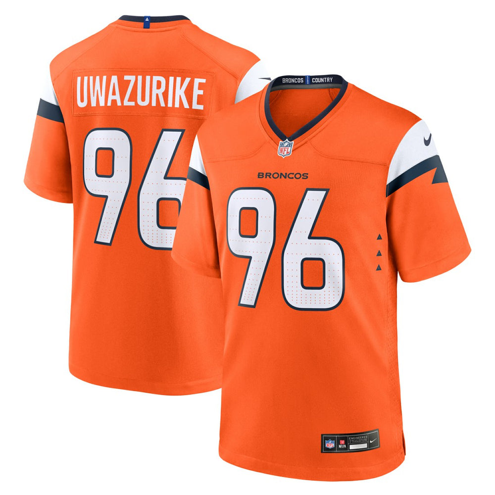 Eyioma Uwazurike Denver Broncos Team Game Jersey - Orange - Nike