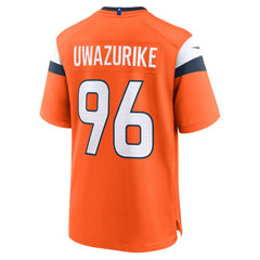 Eyioma Uwazurike Denver Broncos Team Game Jersey - Orange - Nike